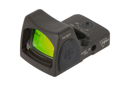 The RMR Trijicon od green reflex sight has extremely durable impact resistant glass